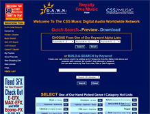 Tablet Screenshot of dawnmusic.com